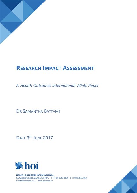 the value of impact testing journal|research impact evaluation pdf.